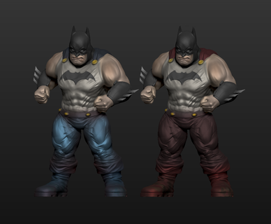 heavy batman batman juggernaut heavy game dc marvel disney toy figure art cute bat arkham  3d print model - Mito3D