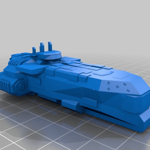 heavy battleship game vehicles spaceship 3d print model - Mito3D