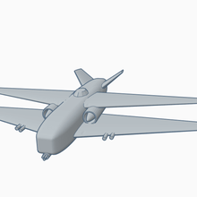 heavy biplane attacker game toy plane bi-plane war play simple sci-fi 3d print model - Mito3D