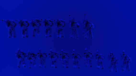 lourd bleu homme groupe espace masse 69 chaleur rayon plasma fusil lascannon ravage dévestateur 3d print model - Mito3D