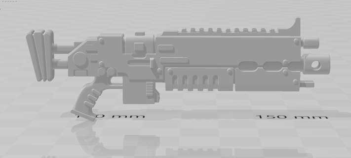 pesado tornillo rifle 1 18 escala personalizado espacio marina 118 cedazo 3d print model - Mito3D