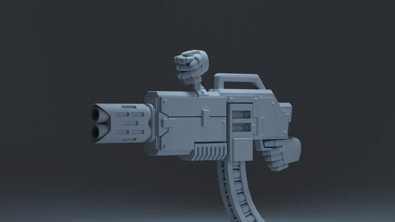 ağır bolter Uzay deniz masaüstü silah oyuncak oyun 3d print model - Mito3D