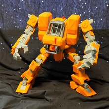 heavy construction walker action figure gadget worker machine robot 3d print model - Mito3D