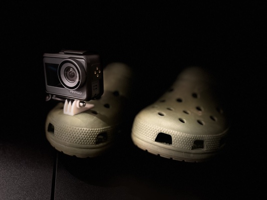 schwer pflicht krokodil aktion kamera montieren krokodile gopro akaso zubehörteil hd 3d print model - Mito3D