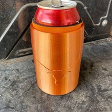 heavy duty koozie beer can holder longhorn soda university of texas containers 3d print model - Mito3D