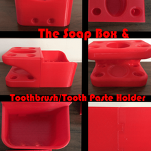 heavy duty soap box toothbrush holder home interlocking bathroom 3d print model - Mito3D