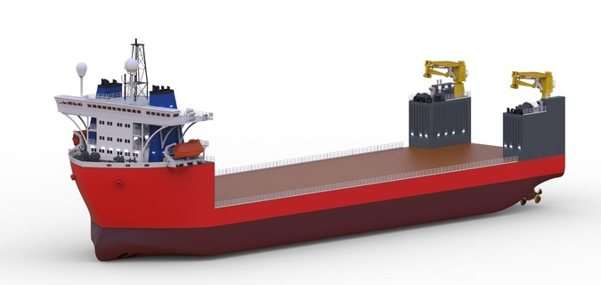 heavy load carrier 1 75 scale ship model boat 3d print model - Mito3D