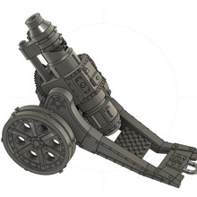 heavy lobbing cannon doom game toy 3d print model - Mito3D