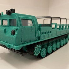 heavy multipurpose tracked carrier-tractor mt-t gadget carrier tractor mt-tmilitary war gun technology machine army mt lb tank panzer kord 9m133 kornet combat 3d print model - Mito3D