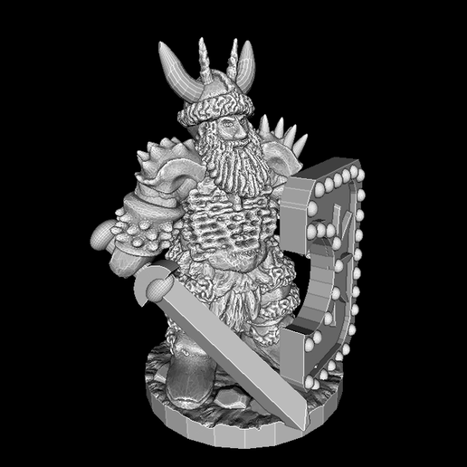heavy northern warrior rest 3D print model - Mito3D