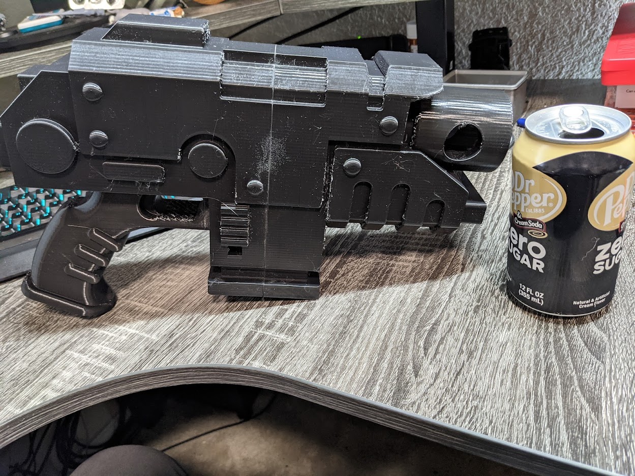 pesado primario tornillo pistola apuntalar larp cosplay arma primaris infantería marina cedazo espacio escala réplica 3D print model - Mito3D