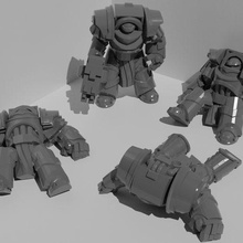 heavy siege armour corpses adeptus titanicus epic epic40k epic30k space marine sm wh40k warhammer 40000 casualities 3d print model - Mito3D