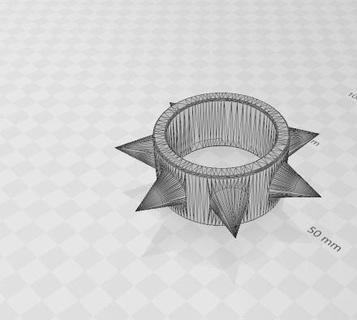 heavy spiked bracelet playmobil spikes 3d print model - Mito3D