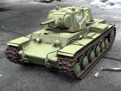 heavy tank kv-1 rc model 1 10 kv1 scale vehicles 3d print model - Mito3D
