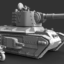 pesado tanque ragnarok mark i 39 mujer juego martillo guerra warhammer40k w40k imperial Guardia asalto país gas nigromante muerte cuerpo krieg 3d print model - Mito3D
