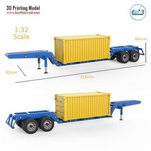 heavy trailer container gadget carrying logs tree wheel truck vehicle car automobile mold farm machine giant tamiya 3d print model - Mito3D