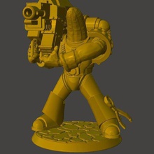 heavy weapon banana space knight power armour game games wargaming wargame tokens wargames miniatures miniature mini gun fww figure fantasy dungeon dnd bolter base air combat 30mm 28mm 25mm 3d print model - Mito3D