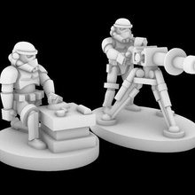 heavy weapon trooper 6mm 3d print model - Mito3D