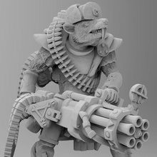 pesado armas rato jogos 28mm resina sla miniatura tf2 equipe fortaleza arma fogo minigun Ratmen verme vermintida Skaven martelo guerra fantasia 3d print model - Mito3D