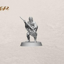 Hector cassé miniature stl fichier soldat wargaming table sagas épée guerrier 28 mm fantaisie 3d print model - Mito3D