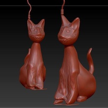 hector gatto pazzo art stratomaker mascotte animale umorismo chat intaglio 3d print model - Mito3D