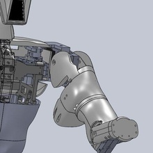 Hector robot bras gauche robotique 3d print model - Mito3D