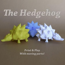 hedgehog game toy low poly moving parts articulated play 3d print model - Mito3D