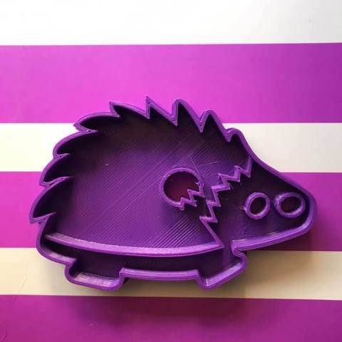 hedgehog cookie cutter tool porcupine animal animals 3D print model - Mito3D