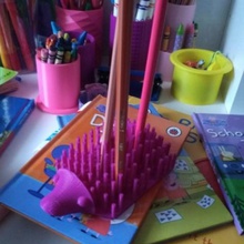 hedgehog pencils home holder organizer pencil 3d print model - Mito3D