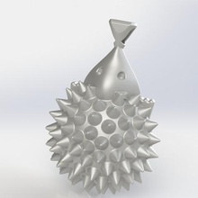 hedgehog pendant jewelry gem henchman design 3d print model - Mito3D