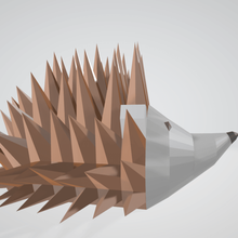 hérisson poly faible animal mignonne papercraft pepakura 3d print model - Mito3D