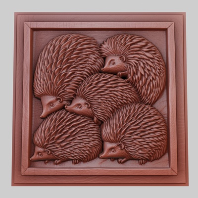 hedgehog raises spines 3d printer model animal obj stl art 3dmodel sculpture wildlife mammal bird reptile predator herbivore seacreature nature printable art relief yeggi mito3d 3d print model - Mito3D