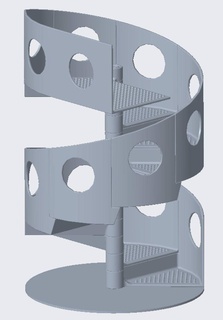 hedgehog spiral staircase stairs 3d print model - Mito3D