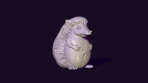 hedgehog toy casting animal sculpture porcupine statue print art figurine cartoon gift present 3d print model - Mito3D