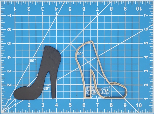 topuk siluet kurabiye kesiciler çoklu boyutları ev fondan kesici ayakkabı 3d print model - Mito3D
