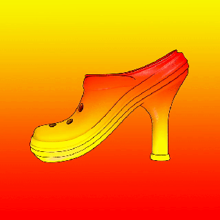 topuklu timsah muzo3d muzo ayakkabı dişler topuk eğlence mod moda 3d print model - Mito3D