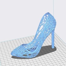 heeled shoe voronoi design 3d print model - Mito3D