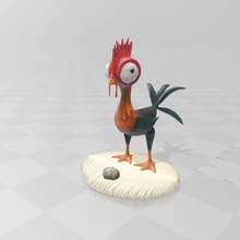 heihei vaiana art moana de poulet disney 3d print model - Mito3D