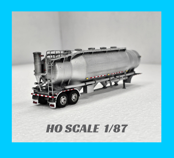 heil pneumatic dry bulk trailer ho scale 1 87 model railroad layout scenery diorama agricultural farm tanker semi heavy truck industrial transport grain 3d print model - Mito3D