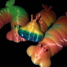 heimlich beautiful butterfly game fidget toy articulating slug alternative 3d print model - Mito3D