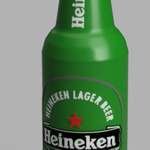 Heineken bira şişe 3d print model - Mito3D