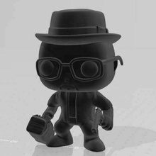 Heisenberg funko quebra ruim tv arma fogo chapéu 3d print model - Mito3D