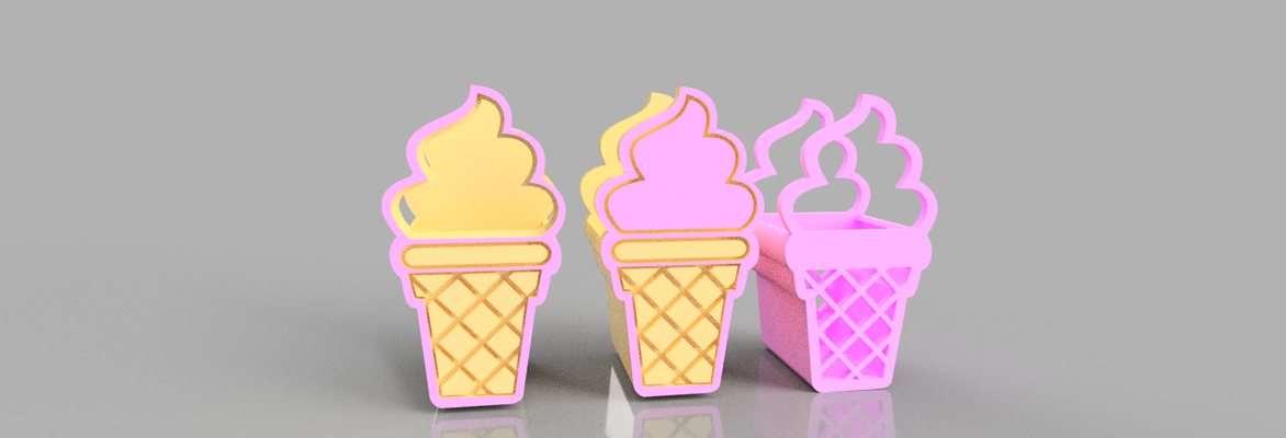 gelato organizzazione n de l pices casa decoraci sprecare carta organizzatori kawaii 3d print model - Mito3D