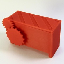 helical-geared box gadget container storage gear design turn 3d print model - Mito3D