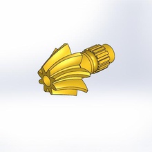 helicoidal engrenagem cónica ferramenta engrenagens partes mecânicas bisel 3d print model - Mito3D