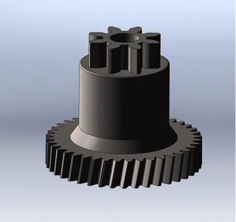 helicoidal engrenagem fatiador golpear espora 3d mãos 3d print model - Mito3D