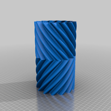 hélicoïdal équipement vase chevrons engrenages mode décor 3d print model - Mito3D