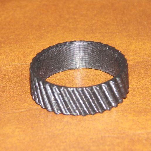 helicoidal engranaje Boda anillo joyería joya 3D print model - Mito3D