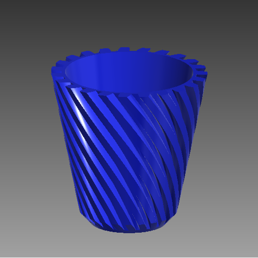 helicoidal pote a arte 3D print model - Mito3D