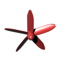 hélice 5 pales - à jeu l'hélice de la lame propager en avion 3d print model - Mito3D